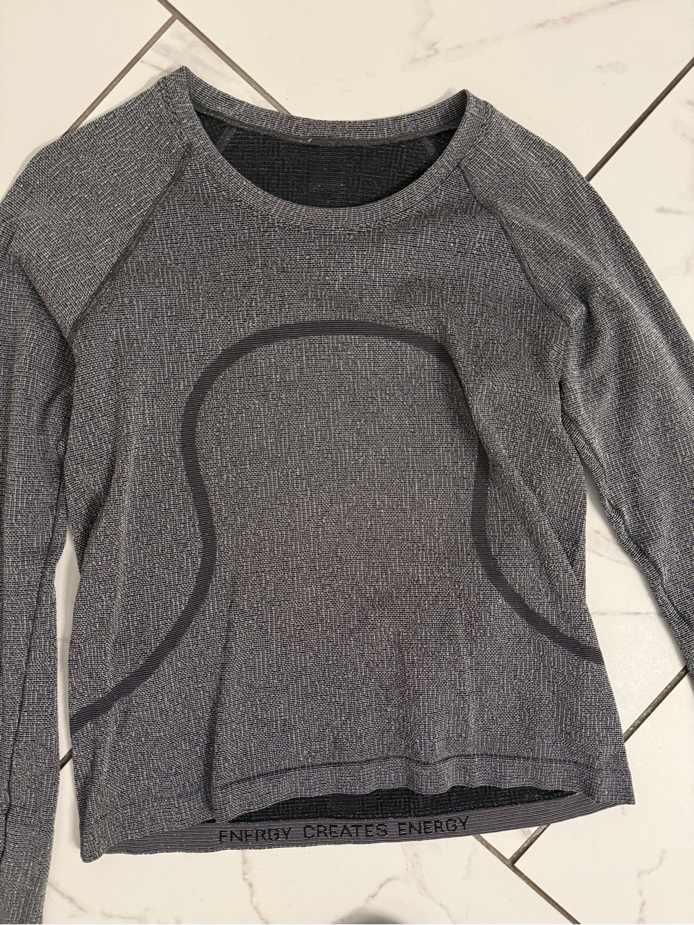 lululemon athletica Women's Charcoal Grey Seamless Crew Top